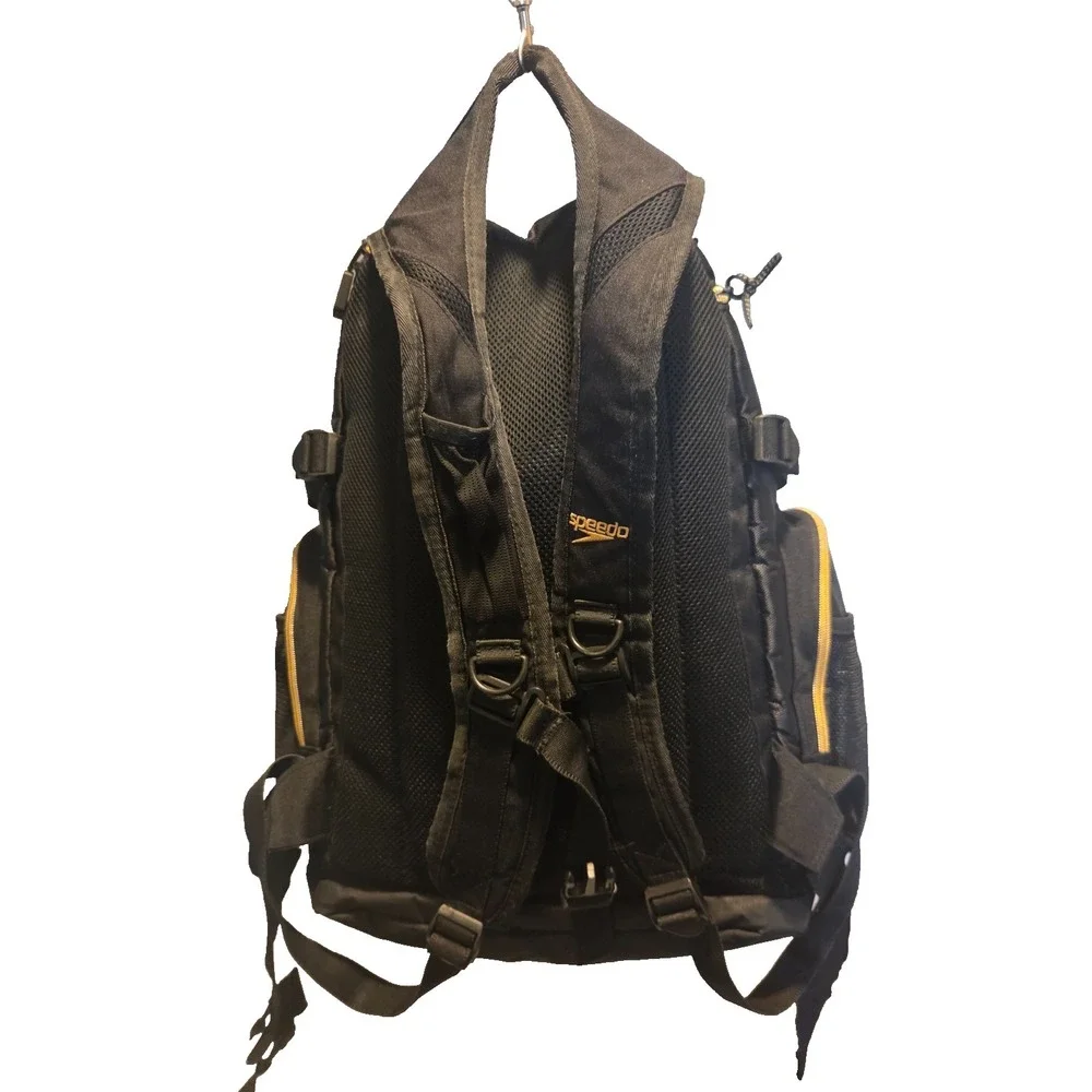 Speedo Teamster Swim Backpack Black Gold 20